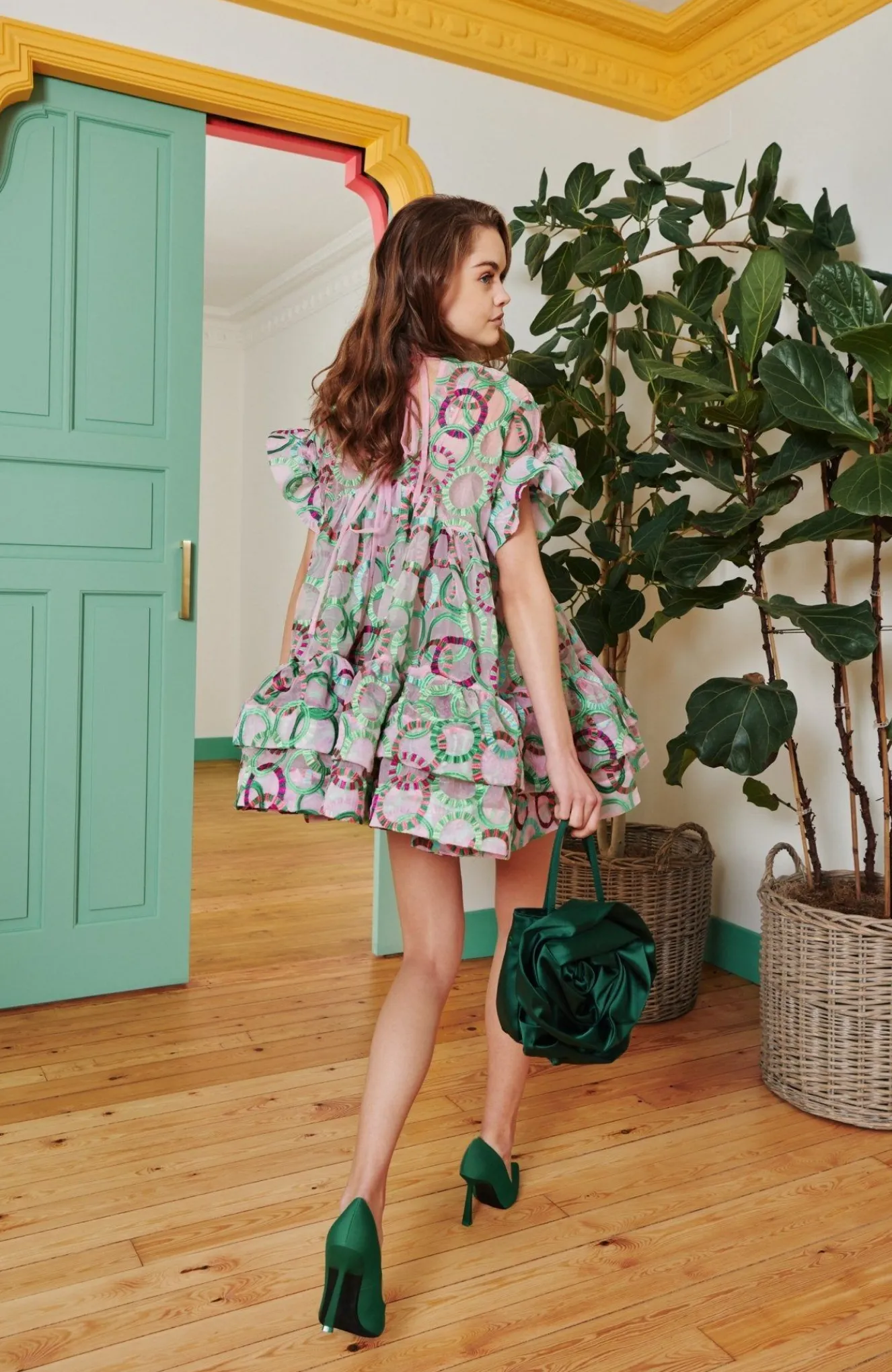 Coral Dress Green