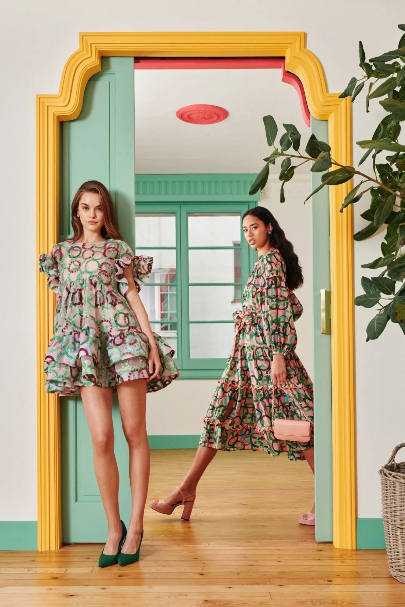 Coral Dress Green