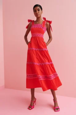 Jade Dress Red