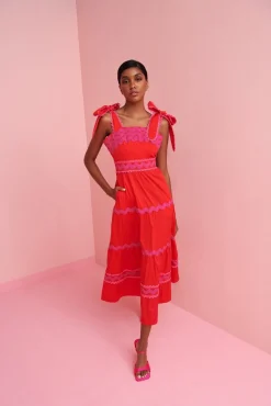 Jade Dress Red