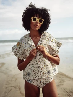 Starry Night Bathing Suit-White