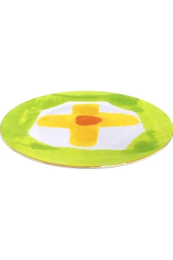 Yelow Iris Plate Set Of Two